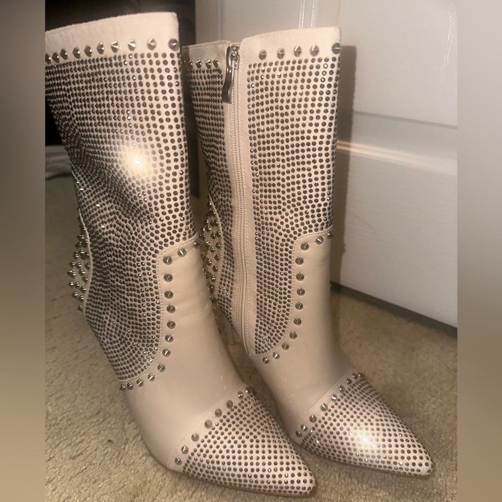 NEW AZALEA WANG RHINESTONE BOOTS size 9 - Picture 8 of 10